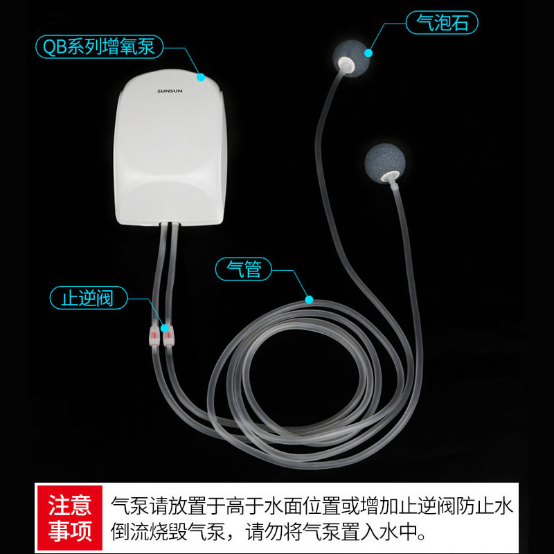 养鱼氧气泵增氧泵增氧机小型家用打氧机充氧机气泵鱼缸高清大图