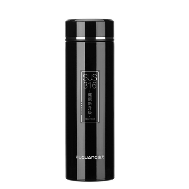 富光拾喜(bestjoy)保温杯铭文真空杯316不锈钢 KAZ191001-420 420ML 黑色