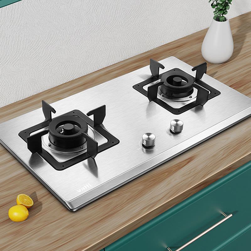 华帝(vatti)4.5kW火力燃气灶JZT-i10063A(天然气)台式灶双眼灶家用不锈钢台嵌两用熄火保护图片