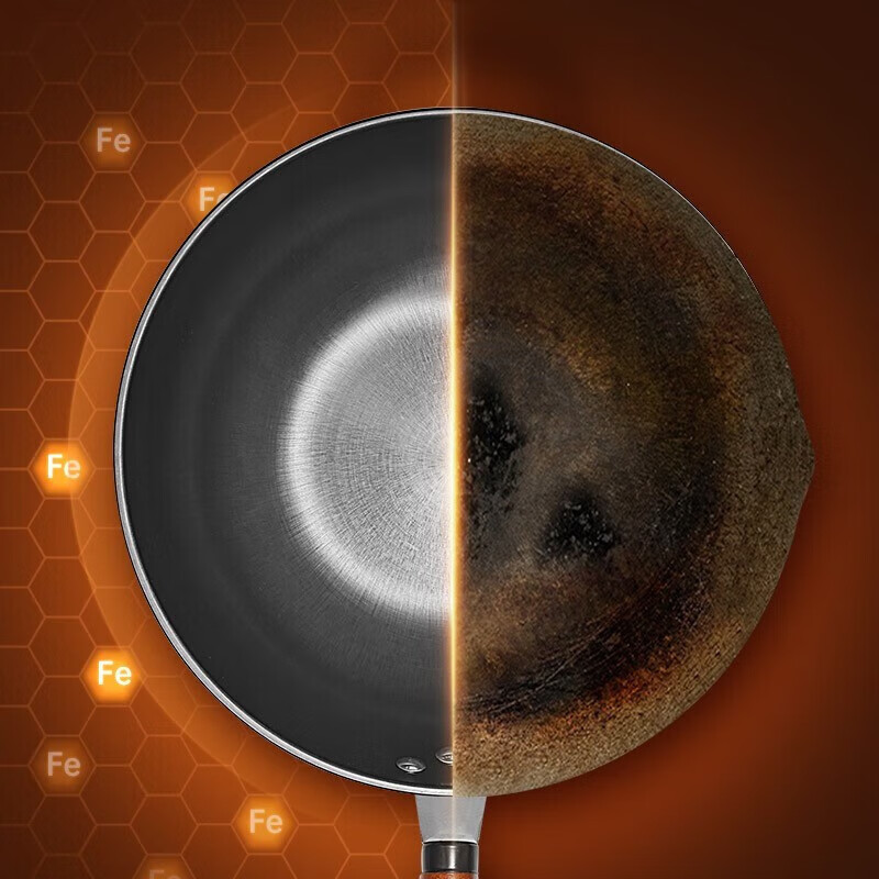 炊大皇(COOKER KING)始祖精铁炒锅32cmCG32SZ-1家庭用铁锅炒锅高清大图