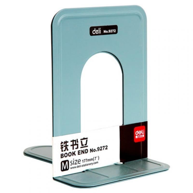 得力(deli)9272 7英寸(高17cm)金属铁书立架 办公书靠2片/付