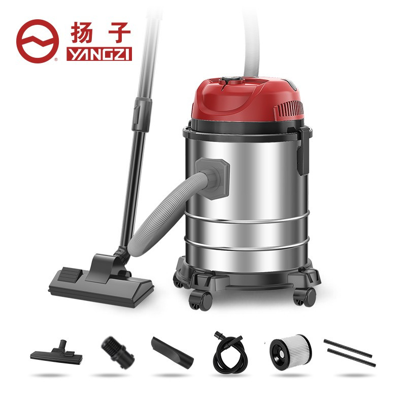 扬子(YANGZI)吸尘器家用商用小型大功率干湿吹三用大吸力桶式地毯装修美缝洗车用YZ-201-1 18L金属桶-家庭清