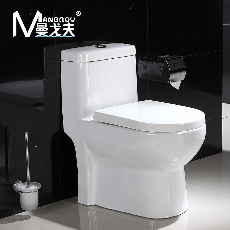 MANGROV/曼戈夫 M-0866 虹吸式强力大冲水马桶一体机座便器 智洁雪花纳米釉面 防臭防堵节水坐便器 400MM 虹吸式马桶【赠送货上门+配件】