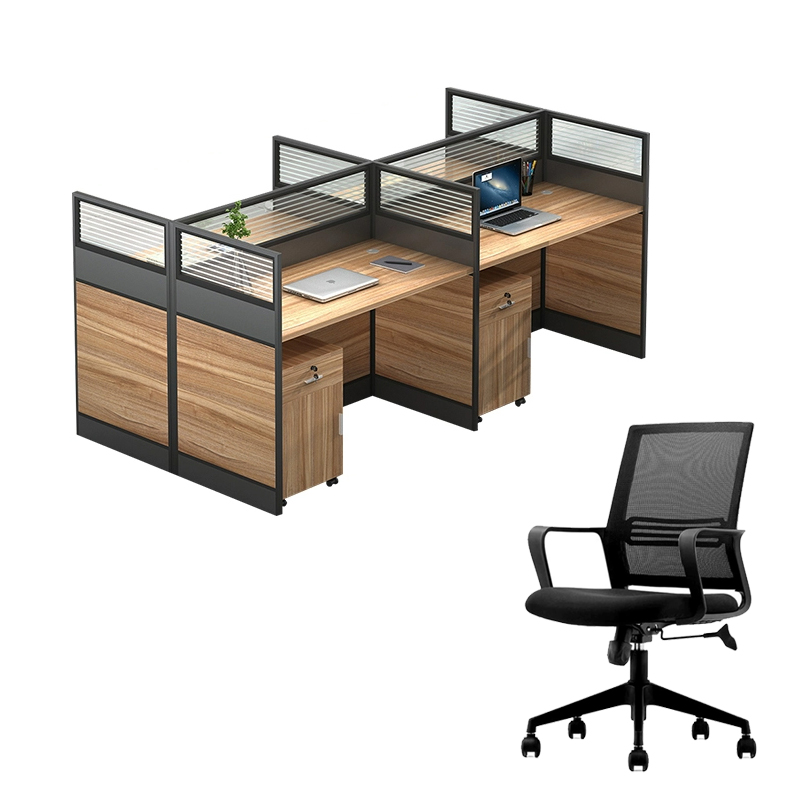 中豫鑫泽 ZYXZ5031831 屏风办公桌职员工位卡座 对坐四人位含柜椅