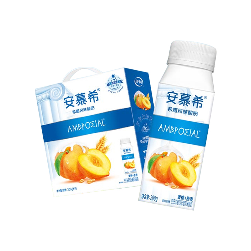 伊利 利乐冠安慕希常温酸奶黄桃燕麦味 200g*10