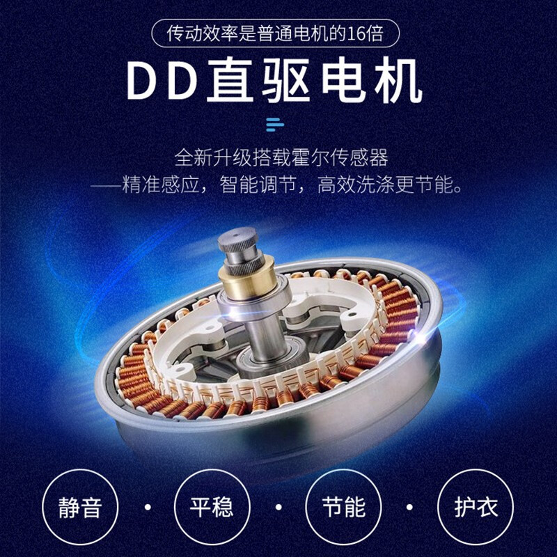 澳柯玛(AUCMA)10KG全自动滚筒洗衣机 大容量DD直驱变频节能洗烘一体机 XQG100-HB1469YD