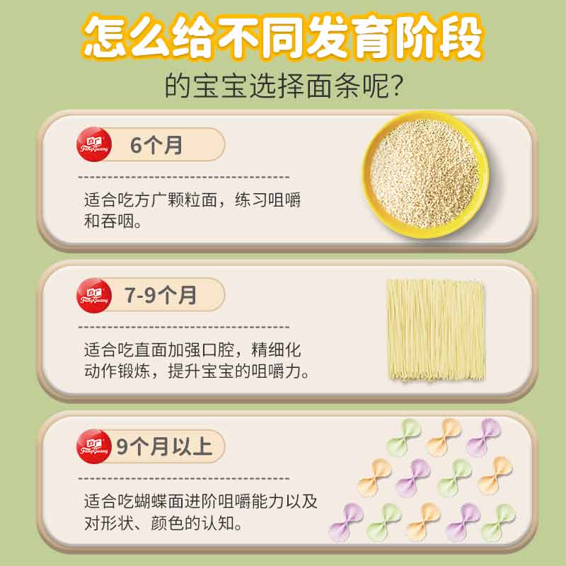 方广婴幼儿营养面条300g*4 (原味+牛肉番茄+猪肝蔬菜+AD钙蛋白) 6个月宝宝面条无添加盐婴儿营养辅食面食高清大图