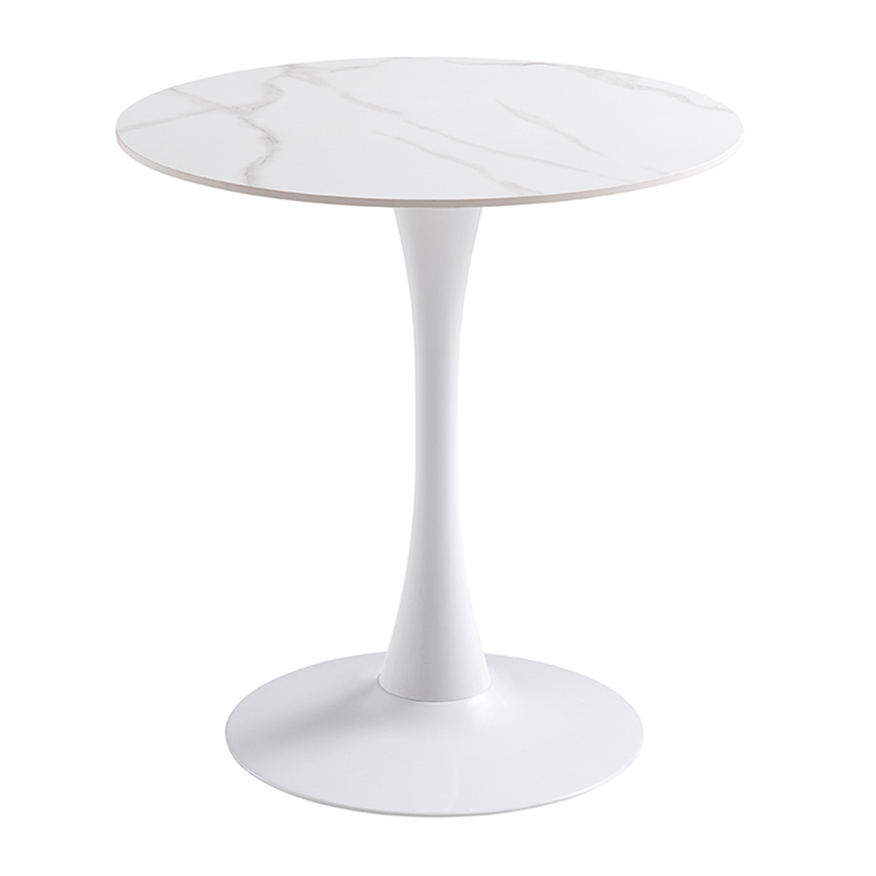 中豫鑫泽ZYXZ-VC4120108 圆桌小户型家用桌简约接待洽谈桌 岩板台面