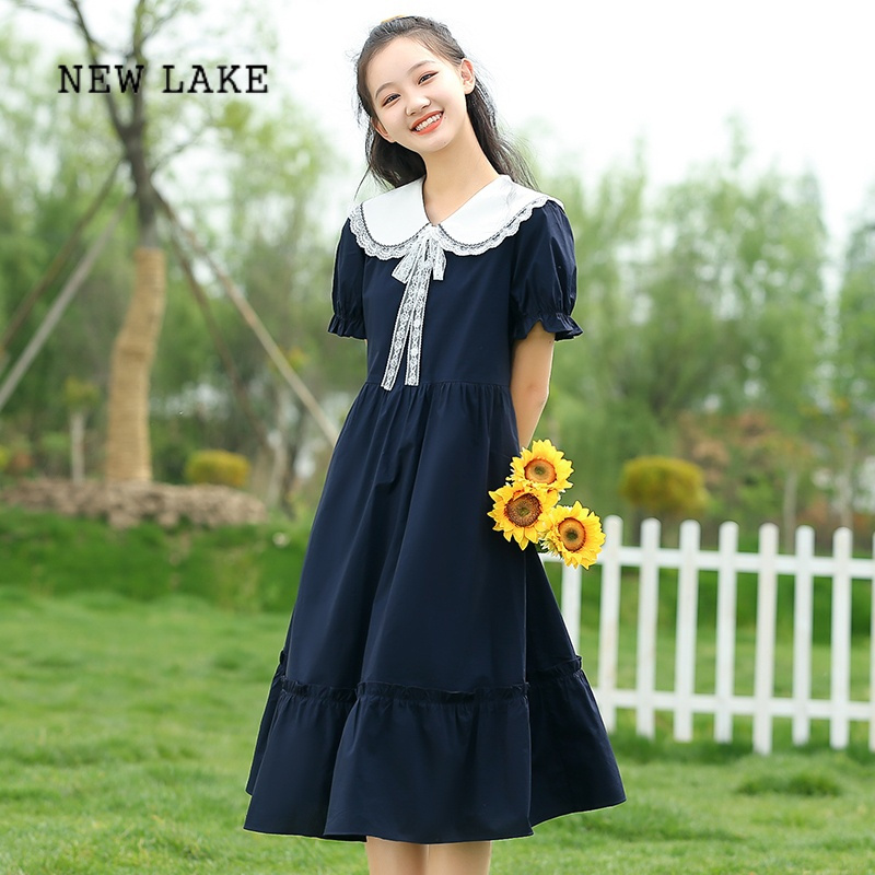 newlake少女连衣裙初中学生高中女生夏季大童裙子13新款14岁女孩15