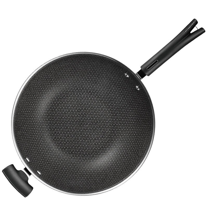 苏泊尔(SUPOR)炒锅X晶盾不锈钢不粘锅少油烟家用炒菜锅燃气电磁炉通用CC32JA2 赠铁铲高清大图