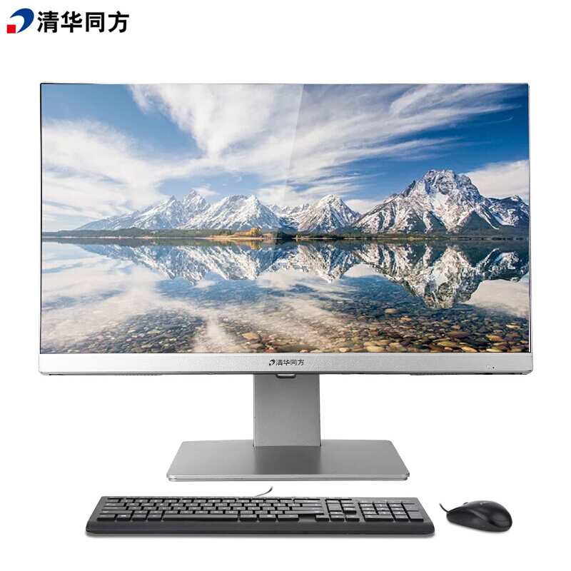 清华同方超越A5000 21.5英寸一体机电脑(I5-9400 8GB 512G固态 集显 无光驱 无摄像头 无WIFI DOS)三年