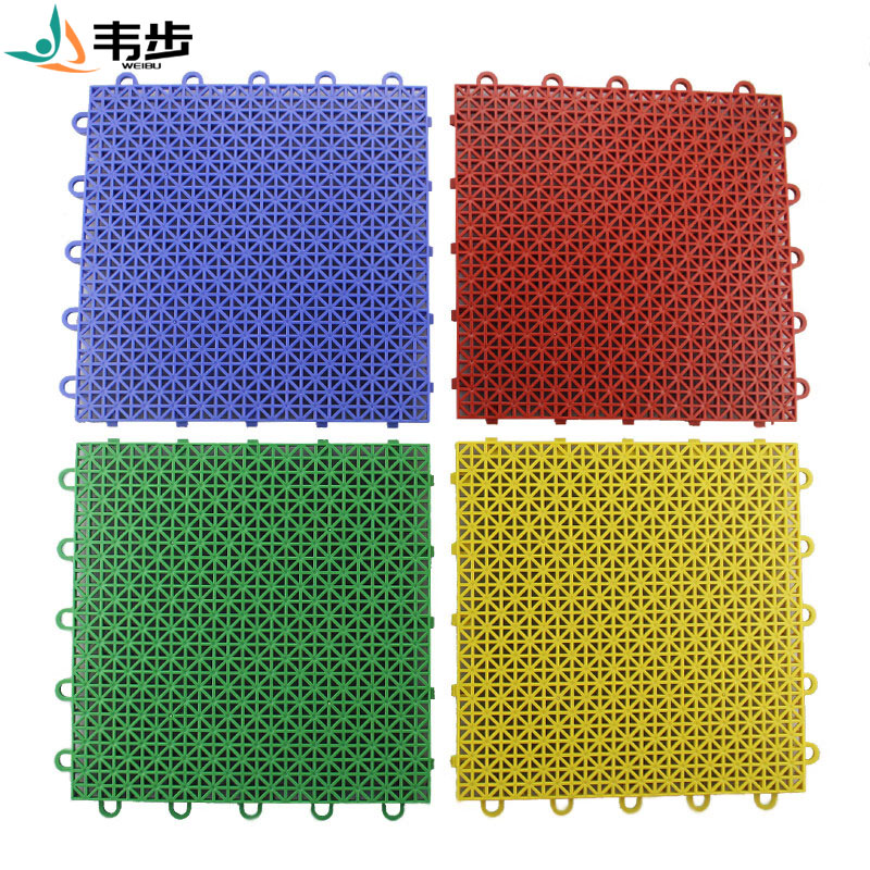 韦步悬浮地板幼儿园操场篮球场户外运动场地塑胶拼装地板 软质许愿星/1平方