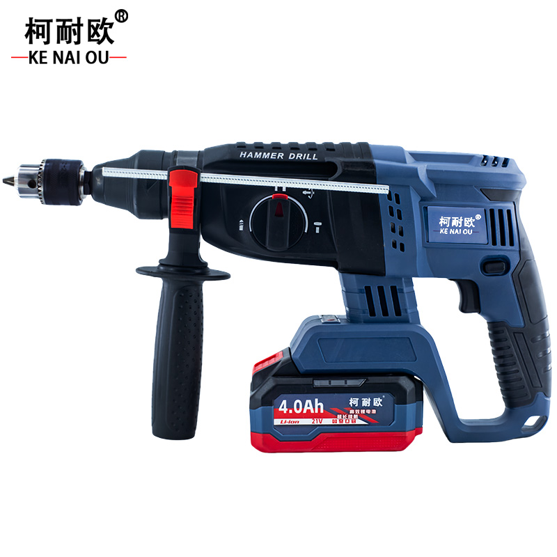 柯耐欧 无刷锂电多功能冲击钻电锤电镐 4.0AH一电一充 4.0AH两电一充 套高清大图