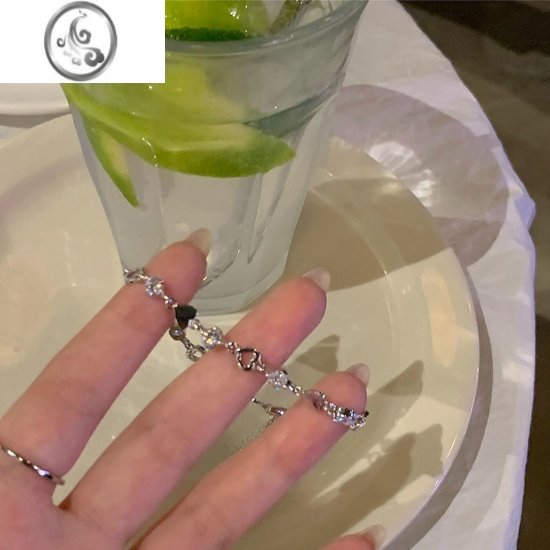 JiMi春季甜酷爱心锆石手链女生ins小众设计2023新款精致闺蜜网红手饰
