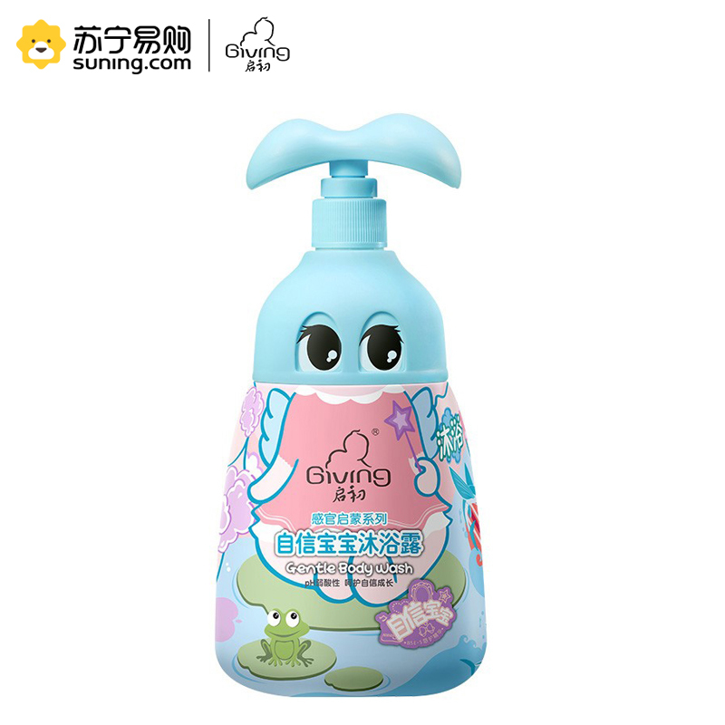 启初自信宝宝沐浴露580ml 无硅油氨基酸沐浴乳高清大图