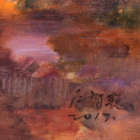 每涯艺术 江智聪《行空》NO.2 艺术家原创油画艺术品收藏 客厅卧室玄关餐厅办公室居家装饰 挂画