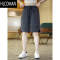 HLCOMAN冰丝休闲短裤男士夏季薄款宽松直筒运动中裤子美式工装五分裤男款