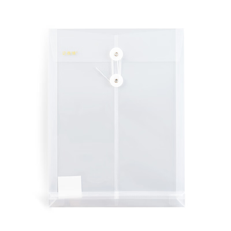 史泰博 NP1028 缠绳档案袋 12只/包 A4 透明色 (1只)