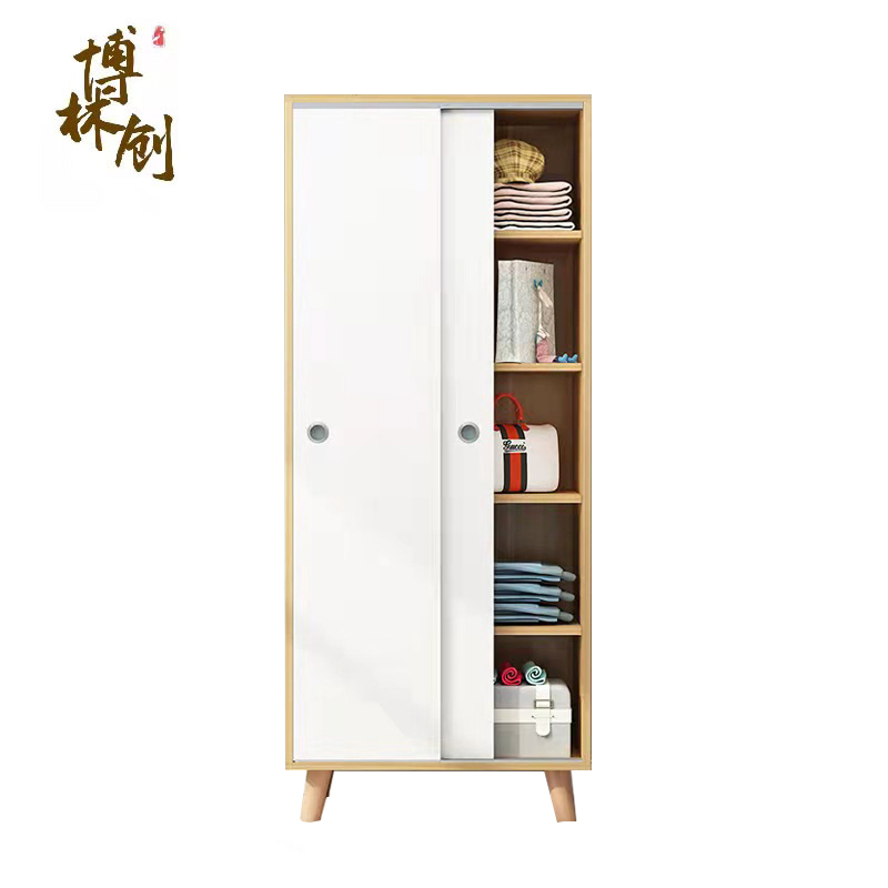 博林创 木质衣柜 宿舍衣柜 收纳柜 简易衣柜 移门衣柜 /个高清大图