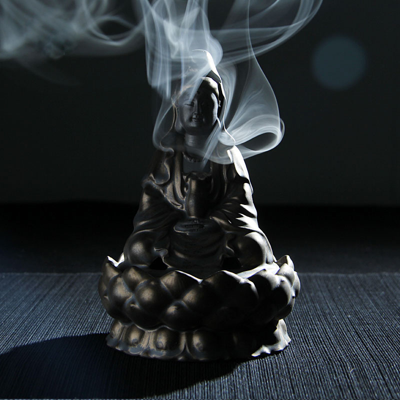 具用品佛前摆件薰香炉创意香道古铜釉仿古香炉 五蕴皆空古熏炉款式四