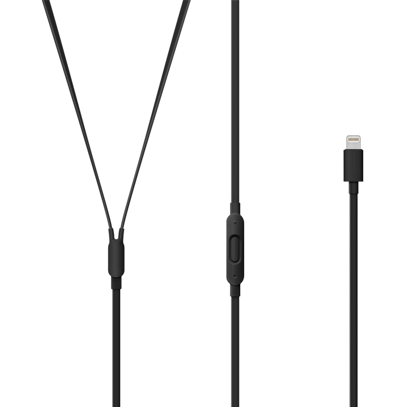 BEATS urBeats3 入耳式耳机 (采用闪电接头) 有线耳机 - 黑色 MU992PA/A
