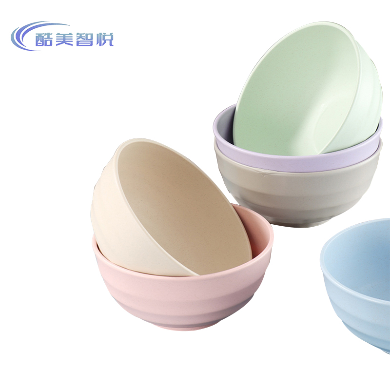 酷美智悦 小麦秸秆碗20cm*6个 KM-CJ108 套高清大图