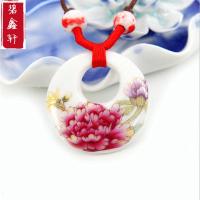 陶瓷项链毛衣链 女民族风手工青花配饰 时尚百搭送女朋友七夕情人节礼物