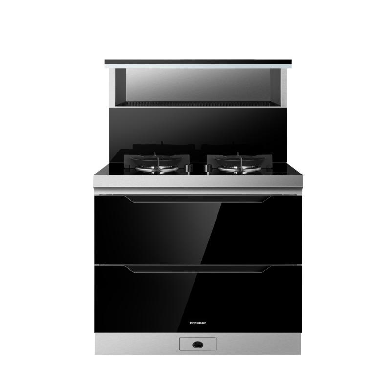 火星人(marssenger)集成灶JJZY-F77BX01L钢化玻璃台面油烟机燃气灶消毒柜 左排烟 液化气