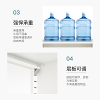 尔迈 文件柜拆装薄边办公柜钢制铁皮柜资料柜档案柜室内带锁储物柜 纯白色通双节文件柜