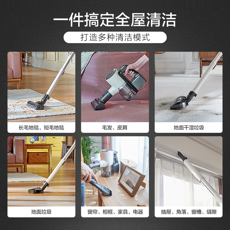韩国原装进口LG A9T-ULTRA 家用无线手持吸尘器 吸拖擦一体 宠物家庭适用 200AW大吸力 持久续航(奢华白)