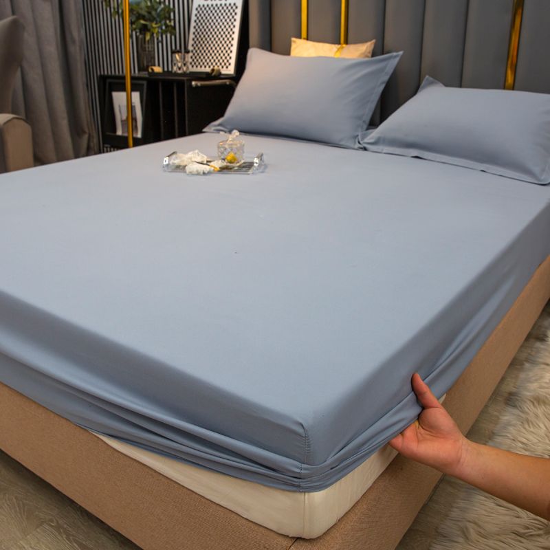 纯色床笠单件床套床罩席梦思防尘套床单保护罩厚垫全包防滑高清大图