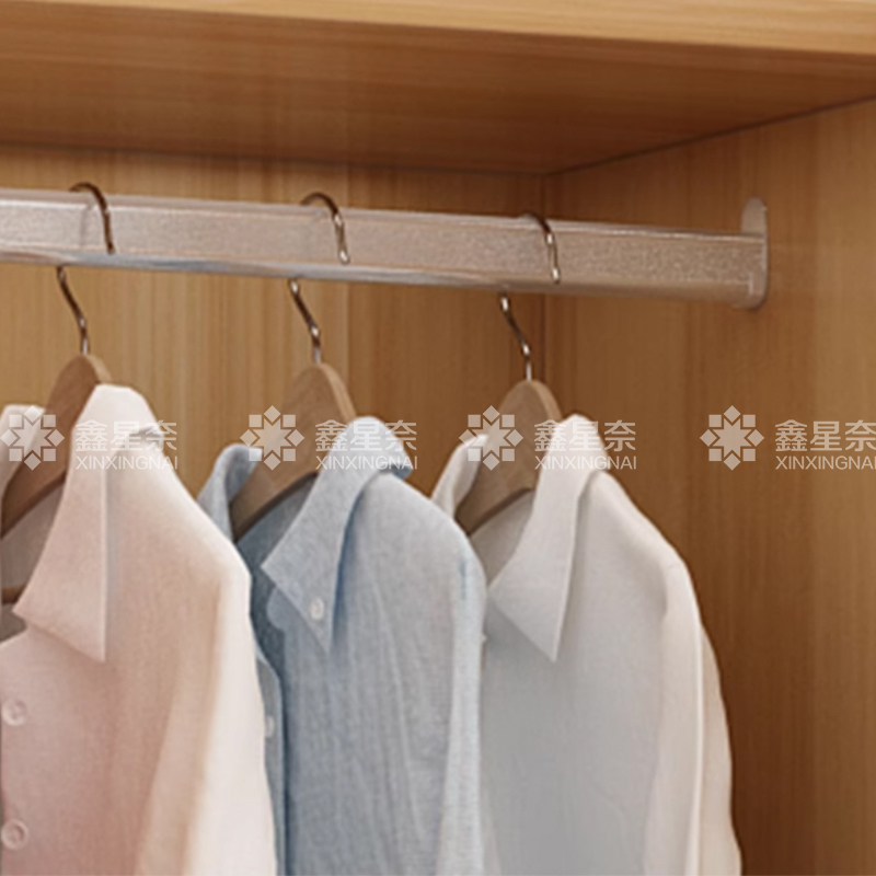 鑫星奈XXN4022327简约木质衣柜三门衣柜衣服收纳柜 浅胡桃白门