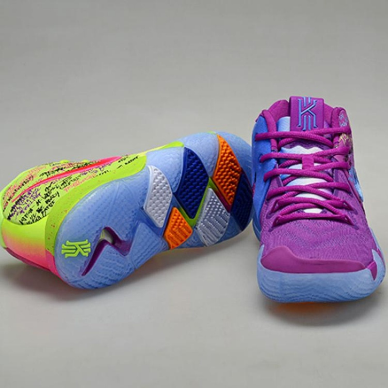 欧文4代鸳鸯篮球鞋男彩紫Kyrie 4黑白中国新年