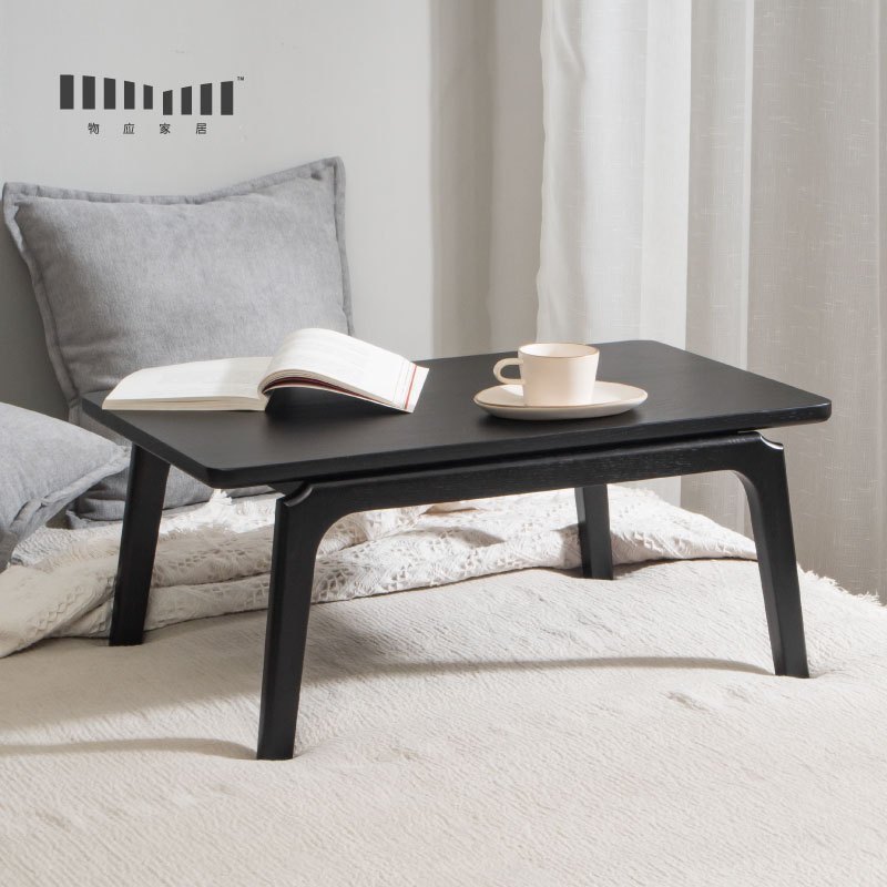 森美人物应「榻榻米桌」原创飘窗茶边几床上炕桌几日式黑胡桃实木儿童桌