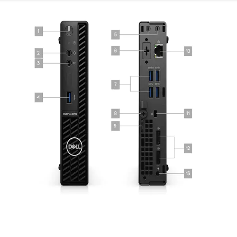 戴尔(Dell)Optiplex 3090 Micro 19.5英寸显示器(i3-10100T 4G 256G)
