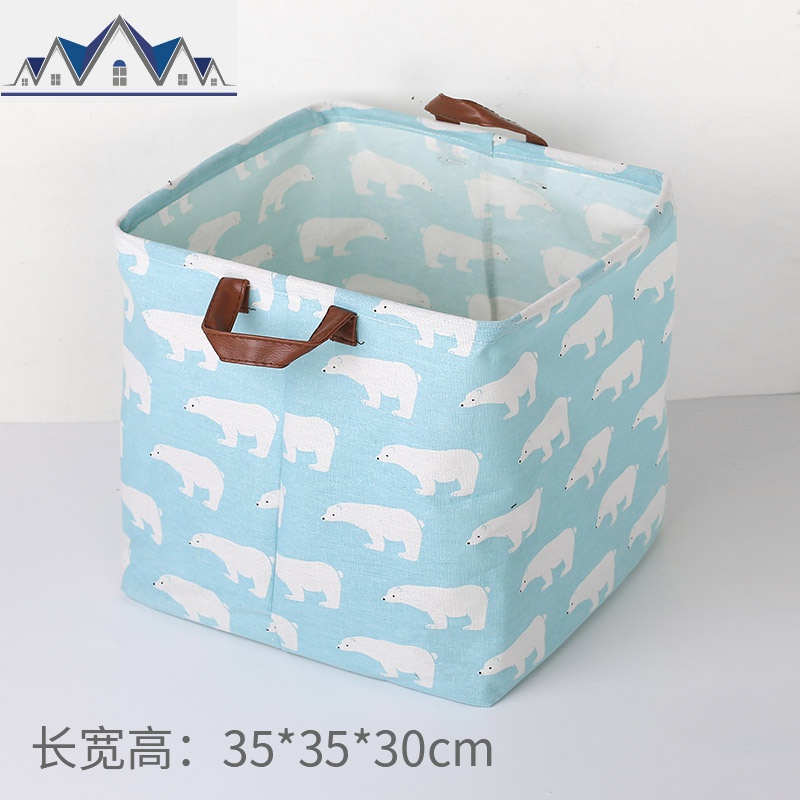 家用布艺脏衣篮北欧可折叠洗衣篮收纳筐防水浴室棉物玩具娄桶 三维工匠收纳篮高清大图