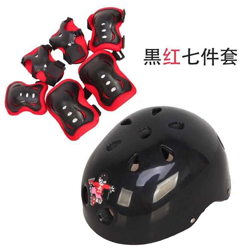 儿童轮滑护具头盔护膝护腕肘防摔运动夏天宝宝自行车保护防护套装S码粉头盔+粉色护具(3-6岁)标准