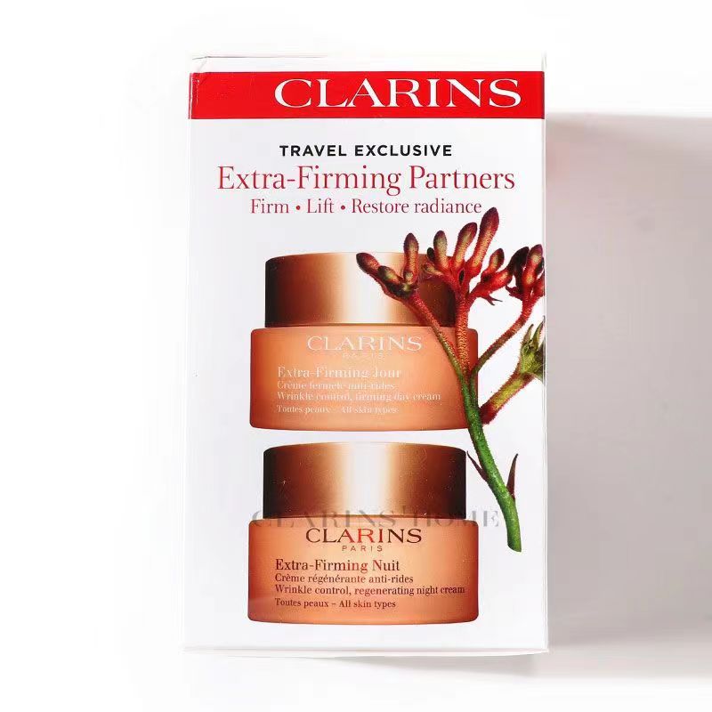 Clarins娇韵诗弹簧焕颜系列组合套装日霜50ml+晚霜50ml弹簧霜套盒