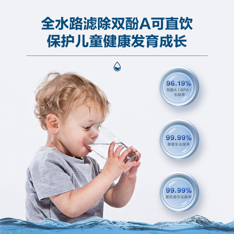 安吉尔净水器家用直饮反渗透自来水过滤器厨下哪吒600臻选净水机