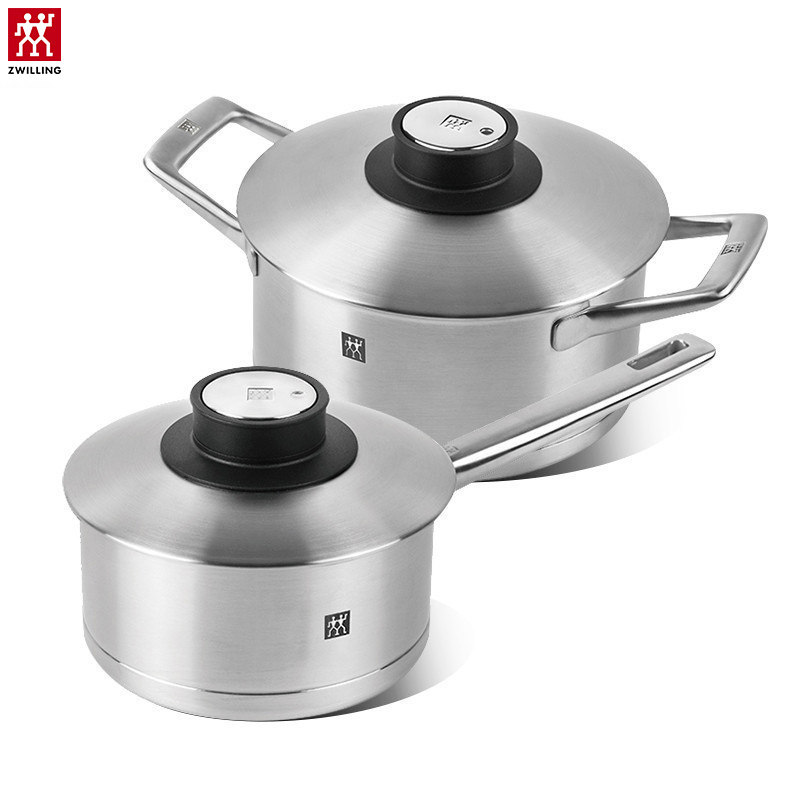 双立人(zwilling) Olymp II奥林锅具2件套装7层锅底汤锅奶锅AirSwitch气阀
