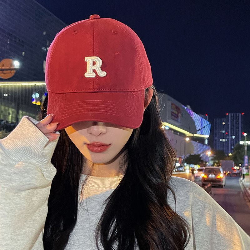 红色棒球帽黑胶太阳帽女夏季新款遮阳防晒防紫外线渔夫帽子遮脸遮阳