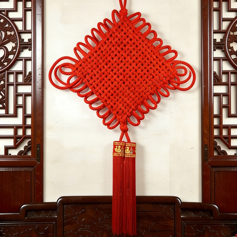 臻远 ZY-JQ09中国结挂件 2.0线18盘 1010*1630mm(单位: 个) 红色高清大图