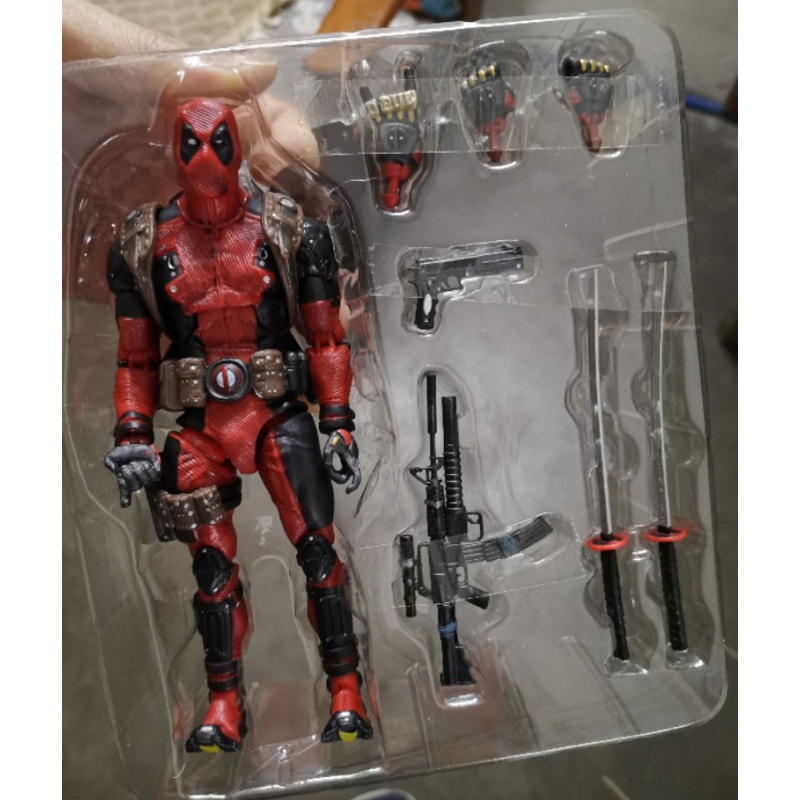正版 NECA 复仇者联盟 X战警 死侍 DP 8寸可动人偶 手办模型 7寸死侍 高约18厘米