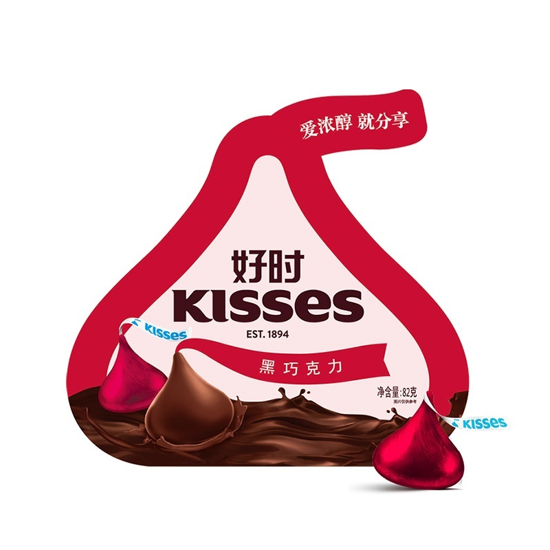 好时 KISSES好时之吻黑巧克力82g
