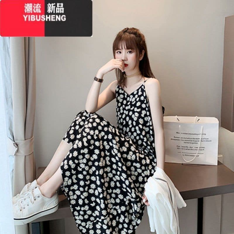 YIBUSHENG小雏菊碎花连衣裙仙女显瘦裙子仙森系法式吊带少女裙2024年新款图片