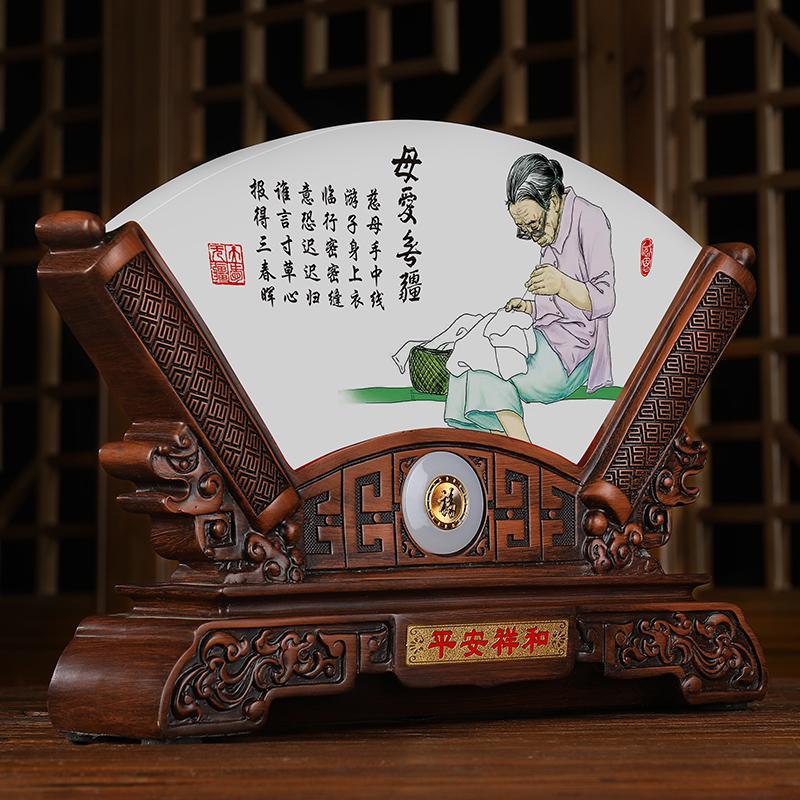 美帮汇母亲节送妈妈送婆婆奶奶实用礼品玉石摆件图案可定制高清大图