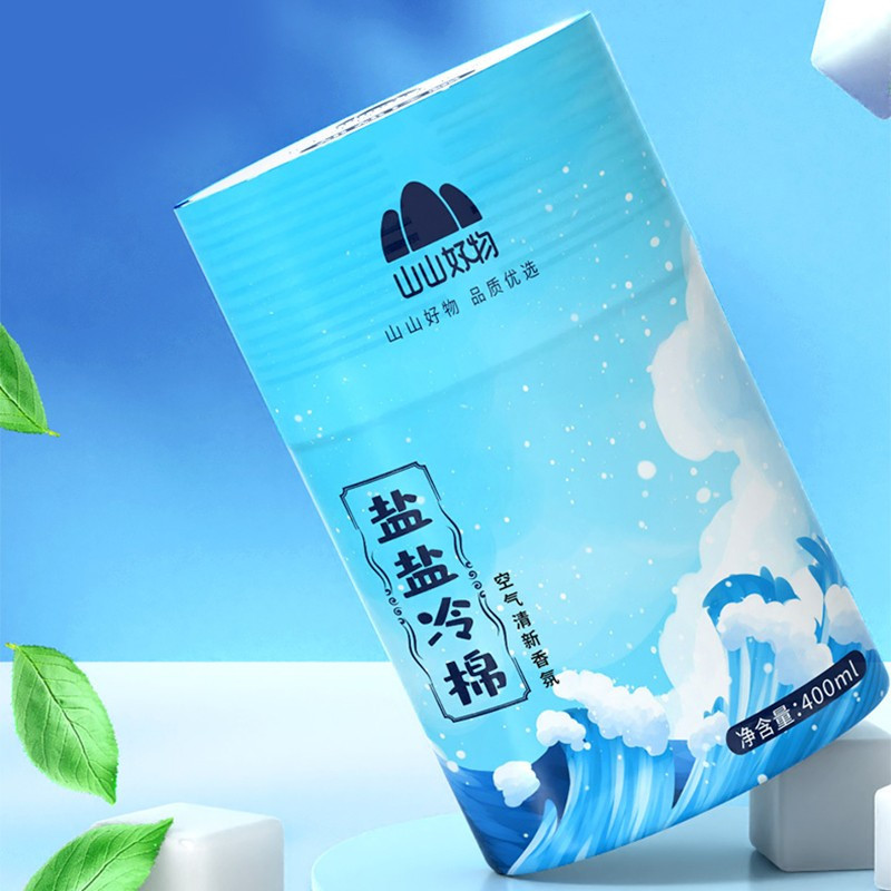 山山 香氛空气清新剂厕所卧室浴室卫生间除臭除味满屋持久留香盐盐冷棉400ml