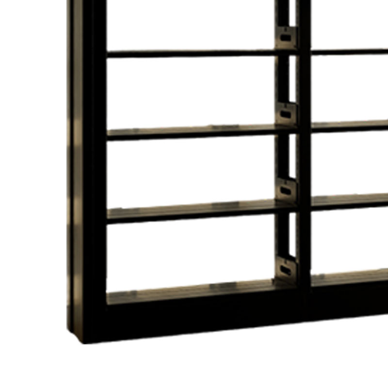 臻远ZY4072610 钢制书架资料架 单面6层一列五组黑色 4600*300*2000mm高清大图