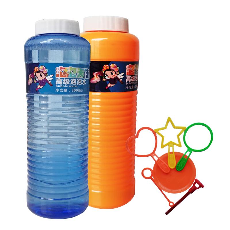 [送吹泡泡六件套]moreyear儿童玩具吹泡泡枪玩具夏季戏水玩具泡泡水玩具2瓶500ml泡泡水