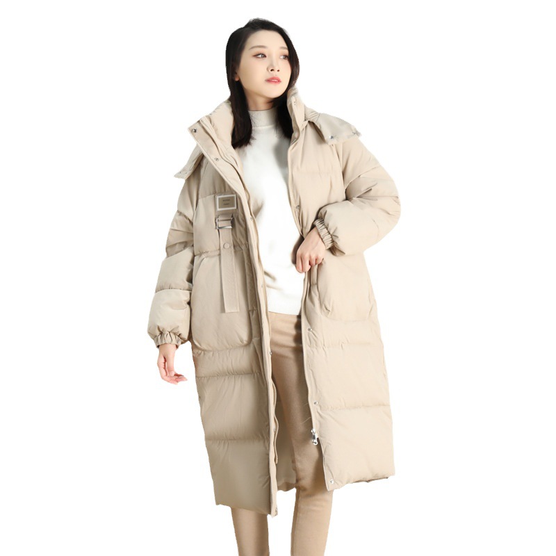 韩版羽绒棉服女中长款冬季2023年新款过膝面包服加厚棉衣外套高清大图